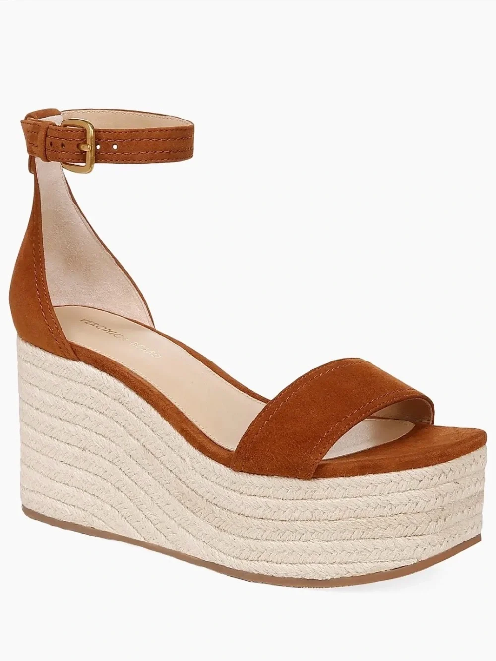 New Veronica Beard Caramel Gianna Sandals   Size 9.5